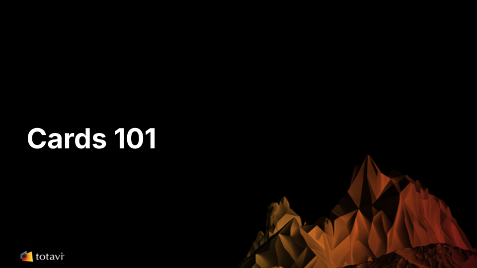 Cards 101 presentation cover