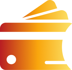 Image of credit cards in a sunset gradient.